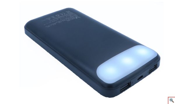 Ισχυρό Power Bank 20000mAh - Μπαταρία για Κινητά, Κάμερες και Tablet 2 USB & LED Φακός - Mobile Power VIAKING