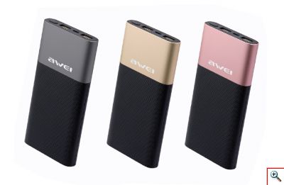 Power Bank 10000mAh - Μπαταρία για Κινητά, Κάμερες και Tablet AWEI P53K