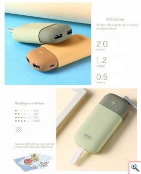 Φορητός Φορτιστής PowerBank Remax Camaroon 5000mAh