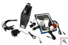 Ηλιακό Σύστημα Φωτισμού με Panel, Μπαταρία, Φακό & 3 Λάμπες LED