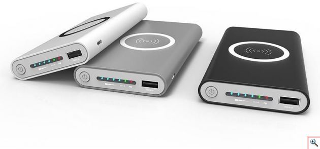 Ασύρματη Βάση Φόρτισης & Ασύρματο Power Bank 2 in 1 Quantum Pro Qi Wireless Charging 10.000mAh