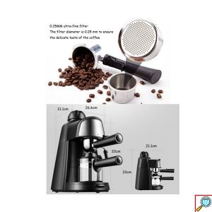 Μηχανή Παραγωγής Εσπρέσσο και Καπουτσίνο Ημιαυτόματη Sokany Μαύρη