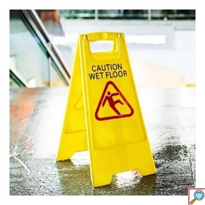 Πλαστική Πινακίδα Wet Floor Κίτρινη