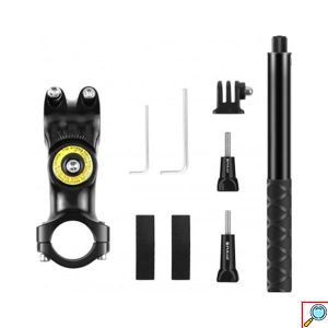 Πτυσσόμενο Κοντάρι με Βραχίονα Μοτοσυκλέτας- Ποδηλάτου 28-113cm για Στήριξη Κάμερας Κινητού Puluz