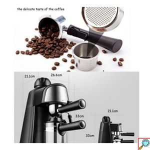 Μηχανή Παραγωγής Εσπρέσσο και Καπουτσίνο Ημιαυτόματη Sokany Μαύρη