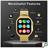 Smartwatch Με Παλμογράφο- Ένδειξη Μηνυμάτων Και Bluetooth- M9 Ultra Max Χρυσό 