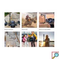 Πτυσσόμενο Κοντάρι με Βραχίονα Μοτοσυκλέτας- Ποδηλάτου 28-113cm για Στήριξη Κάμερας Κινητού Puluz