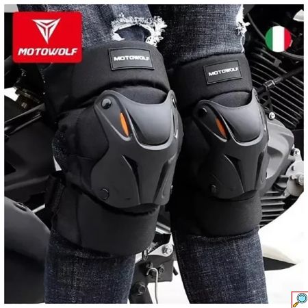 Σετ 4τμχ Προστατευτικές Επιγονατίδες & Επιαγκωνίδες Μηχανής Motowolf One Size-Μαύρο