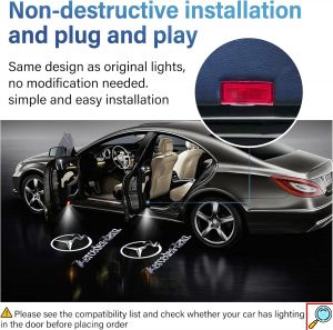 Προτζέκτορας Πόρτας Αυτοκινήτου με Λογότυπο Mercedes Benz