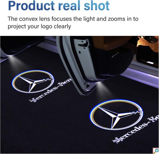Προτζέκτορας Πόρτας Αυτοκινήτου με Λογότυπο Mercedes Benz