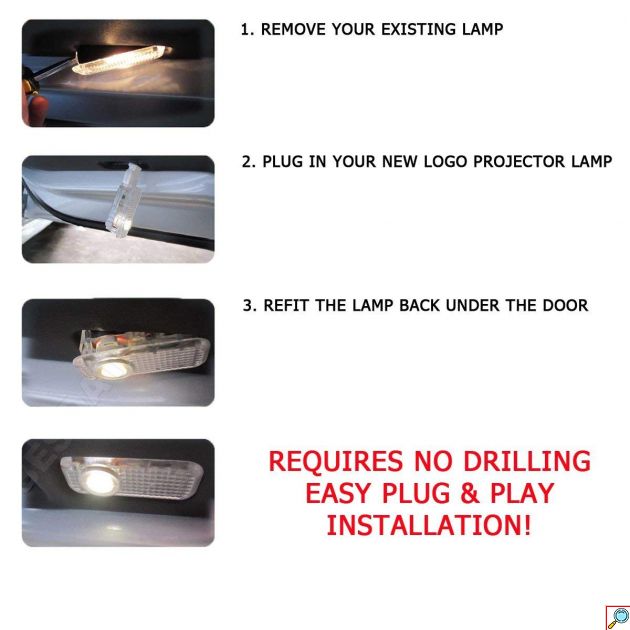 Προτζέκτορες Πόρτας Αυτοκινήτου με Λογότυπο TOYOTA