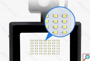 Προβολέας SMD LED 50W με Ανιχνευτή Κίνησης - 4000K 4500lm - Aigostar
