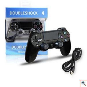 Ενσύρματο Χειριστήριο Doubleshock για PS4 Μαύρο OEM