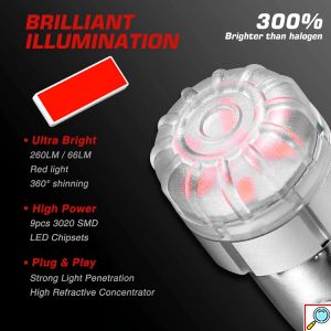 Σετ 2x Διπολικοί Λαμπτήρες Ψείρες LED 1157 Canbus 9 - 18V 6500K - NovSight