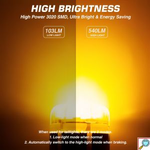 Σετ 2x Διπολικοί Λαμπτήρες Ψείρες LED 1157 Canbus 9 - 18V 6500K - NovSight