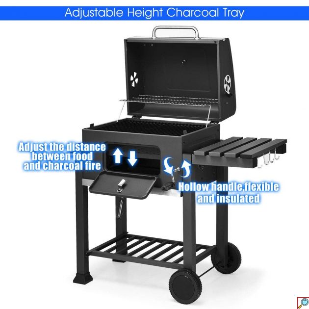Ψησταριά BBQ Grill Master 115x56x108cm - Μαύρη