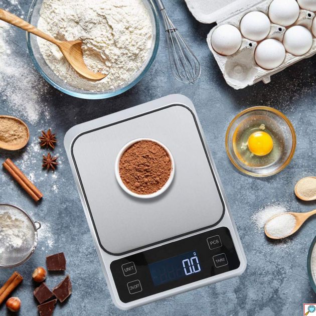 Ψηφιακή Ζυγαρία Κουζίνας 1-10Kg με Ακρίβεια 1 Γραμμαρίου και Πολλαπλές Μονάδες Μέτρησης Βάρους - Aerbes