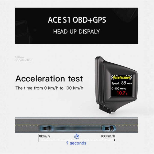 Ψηφιακό OBD2 HUD Αυτοκινήτου με GPS, Ρολόι, Πυξίδα, Μπαρόμετρο & Πολλαπλές Ενδείξεις