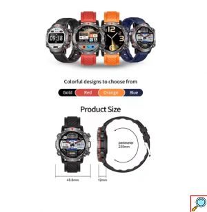 Ψηφιακό Ρολόι Smartwatch με Οθόνη HD, Bluetooth & Αδιάβροχη Προστασία - Συμβατό με iOS & Android