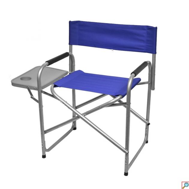 Πτυσσόμενη Καρέκλα Παραλίας - Camping - Ψαρέματος με Ποτηροθήκη & Τραπεζάκι 80x85x90cm