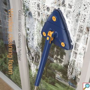 Πτυσσόμενη Τρίγωνη Σφουγγαρίστρα - Σκούπα για Πολλές Επιφάνειες με Περιστρεφόμενη Κεφαλή 360 Μοιρών