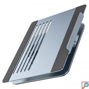 Πτυσσόμενη Περιστρεφόμενη Βάση Laptop & Tablet Αλουμινίου 360° - Ρυθμιζόμενη Επιτραπέζια Βάση Γραφείου - Hoco