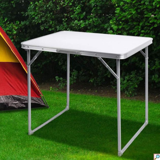 Πτυσσόμενο Μεταλλικό Τραπέζι Camping με Λαβή Μεταφοράς