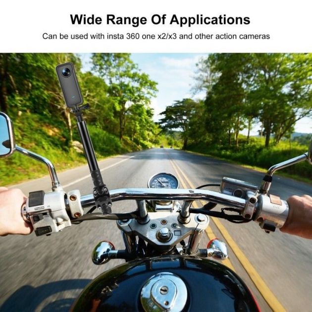 Πτυσσόμενο Selfie Stick Μηχανής / Ποδηλάτου 110cm για Action Camera GoPro - Puluz 