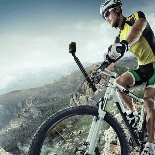 Πτυσσόμενο Selfie Stick Μηχανής / Ποδηλάτου 110cm για Action Camera GoPro - Puluz 