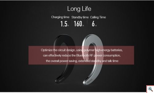 Bluetooth Ακουστικό Remax RB-T20 Ultrathin Earhook-Bluetooth Handsfree V4.1