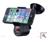 Βάση Αυτοκινήτου με Ασύρματο Πομπό FM Stereo, Bluetooth Hands-Free και Ενσωματωμένο Ηχείο