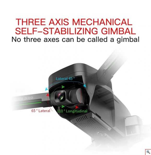 RC Drone Quadcopter SG906 PRO 2 GPS 5G WIFI FPV με 4K Camera & 3-Axis Gimbal – Μαύρο