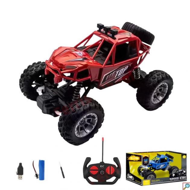 Τηλεκατευθυνόμενο Off-Road Jeep Speed King RC 1:18 με LED Φώτα