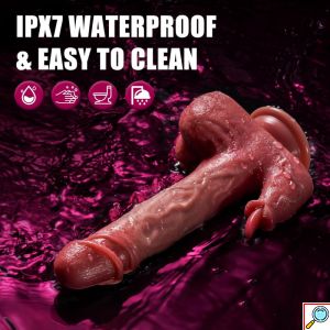 Ρεαλιστικός Δονητής - Dildo με 8 Λειτουργίες Δόνησης, Τηλεχειριστήριο και Ισχυρή Βεντούζα