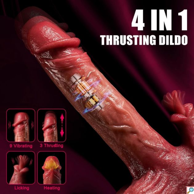 Ρεαλιστικός Δονητής - Dildo με 8 Λειτουργίες Δόνησης, Τηλεχειριστήριο και Ισχυρή Βεντούζα