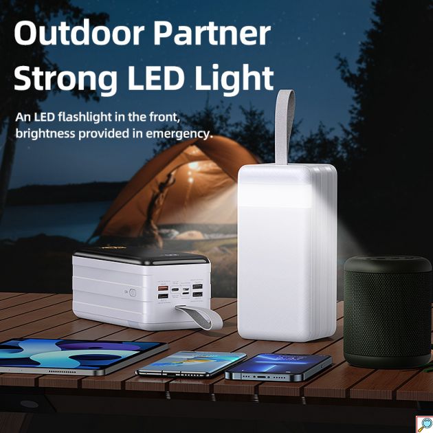 Remax 80.000mAh Powerbank Quick Fast Charging σε Λευκό Χρώμα