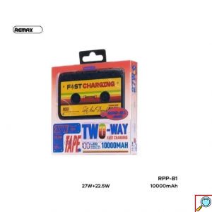 Φορητή Μπαταρία Φορτιστής Remax - Tape Fast Charging Power Bank 10000mAh 22.5W με 2 Θύρες USB-A Μαύρο