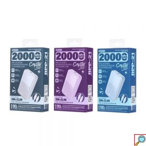 Power Bank 20000mAh PD20W και QC22.5W με Οθόνη και 2 Καλώδια Γρήγορης Φόρτισης