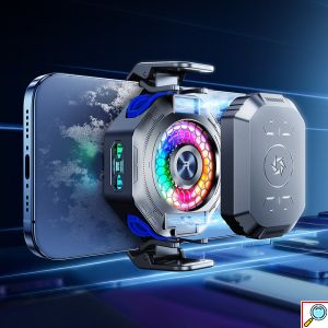 Μαγνητικό Ανεμιστηράκι Ψύξης Κινητού Remax με Ψηφιακή Οθόνη, RGB και Chip Ψύξης