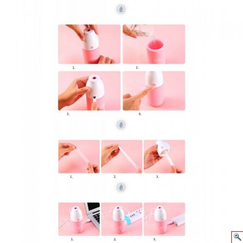 USB Υγραντήρας Χώρου LED και Συσκευή Αρωματοθεραπείας - REMAX Maca Mini Humidifier 