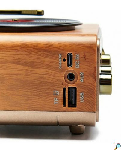 Retro Ραδιόφωνο Bluetooth Επαναφορτιζόμενο Καφέ