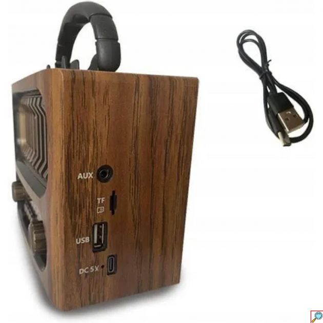 Retro Bluetooth Ραδιόφωνο Φορητό με USB/SD & Επαναφορτιζόμενη Μπαταρία MK-261BT