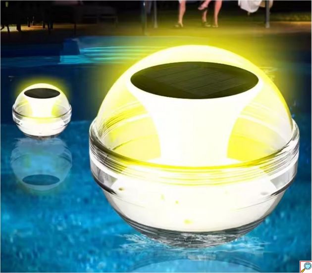 Ηλιακό RGB Φωτιστικό Πισίνας LED Πλωτό – Πολύχρωμος Φωτισμός Αδιάβροχο