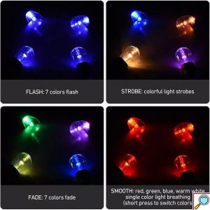Στεγανή Γιρλάντα Φωτισμού - Αδιάβροχα RGB Φώτα Κήπου 12m με Τηλεχειριστήριο – 15 Λάμπες