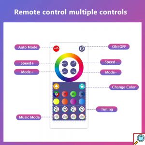 RGB LED Επιτραπέζιο Κυκλικό Φωτιστικό με Λειτουργία Μουσικής - Με Τηλεχειριστήριο, WiFi και App TUYA