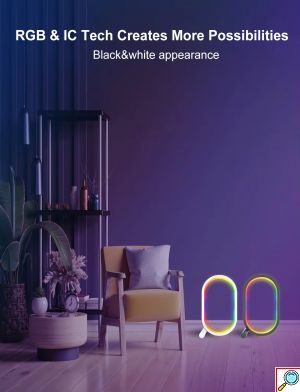 RGB LED Επιτραπέζιο Κυκλικό Φωτιστικό με Λειτουργία Μουσικής - Με Τηλεχειριστήριο, WiFi και App TUYA