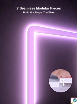 RGB LED DIY Φωτιστικό Τοίχου Ζιγκ-Ζαγκ με Λειτουργία Μουσικής - Με Τηλεχειριστήριο, WiFi και App TUYA