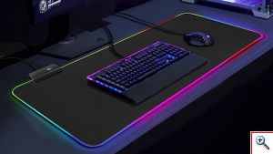 Αντιολισθητικό Gaming Mouse Pad Φωτιζόμενο με RGB LED 80x30cm Μαύρο