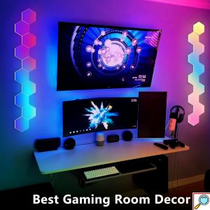 Επιτοίχιο Διακοσμητικό Φωτιστικό LED Wifi - RGB σε Εξάγωνο Σχήμα με Τηλεχειριστήριο, Ρυθμιζόμενα Χρώματα και Λειτουργία Μουσικής 10τμχ Tuya Λευκό
