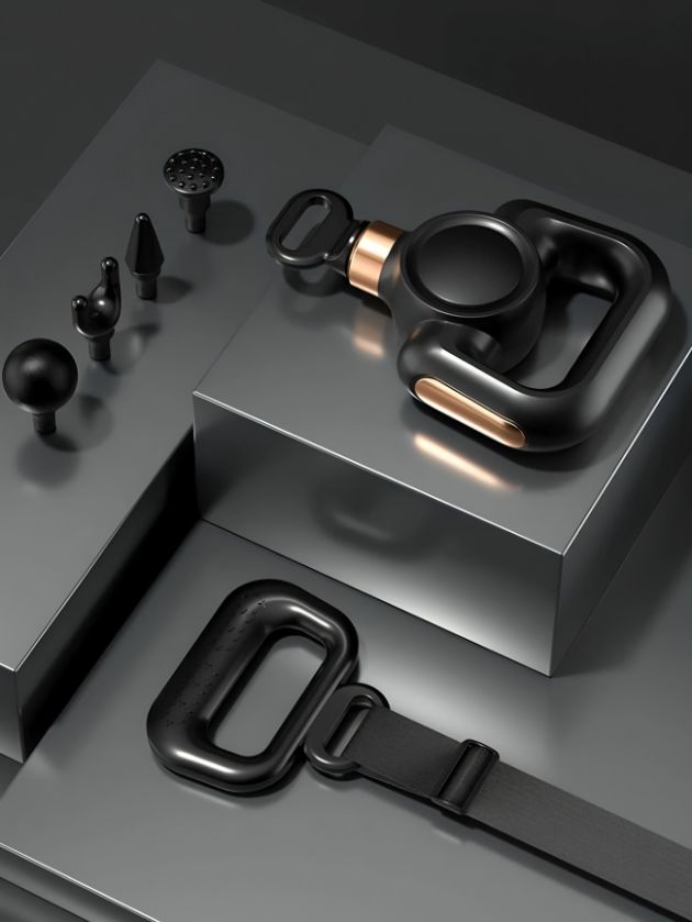 2 σε 1 Ελαστική Ζώνη και Πιστόλι Μασάζ με 4 Κεφαλές και 5 Επίπεδα Έντασης - Για Ανακούφιση Μυών & Απώλεια Βάρους